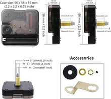 Clock Mechanism Kit Battery Powered, Quartz Clock Movement Replacement, Long and Short Shaft Wall Clock Mechanism Parts Motor Replacement DIY Repair Parts