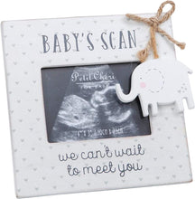 Baby Scan Photo Frame with Elephant Attachment Gift by Petit Cheri