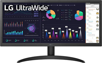 LG Electronics UltraWide Monitor 26WQ500, 26 inch, 1080p, 75Hz, 1ms MBR, IPS Display, HDR 10, AMD FreeSync, Energy Saving, HDMI, Anti Glare, Tilt Adjustable