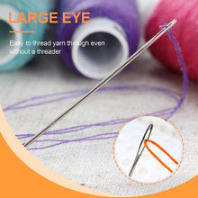 Smukdoo Big Eye Hand Sewing Needles Large Eye Blunt Needles 25 PCS 1.65 1.8 2 2.2 2.36