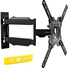 Invision TV Wall Bracket Mount for 24-60 Inch Screens, VESA 100x100mm up to 400x400mm, Tilts Swivels & Extends for Flat & Curved TVs, Includes Spirit Level, Weight Capacity 36.2kg (HDTV-E)