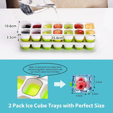 Ice Cube Trays with No-Spill Removable Lid, Lfgb Certified BPA Free Moulds,Easy-Release Silicone and Flexible 28-Ice Trays,Best for Freezer,Baby Food,Water,Whiskey,Cocktail and Other Drink