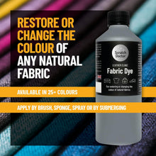 Scratch Doctor Liquid Fabric Dye Easy to Use Textile Paint for Sofas, Furniture, Clothing, Canvas, Shoes, Denim and More 23 Colours Available (Black, 250ml)