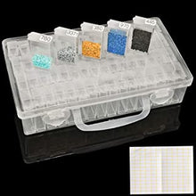 ARTDOT Diamond Painting Storage Boxes, 64 Slots Transparent Bead Storage for Diamond Art Kit Accessories