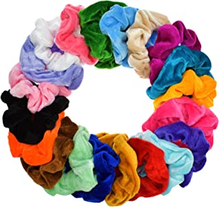 20 Pcs Hair Scrunchies Colorful Velvet Elastic Hair Ties Scrunchy Bobbles Ponytail Holder Bands for Women Girls Hair Accessories