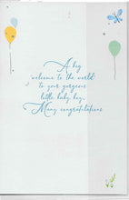 Baby Boy Newborn Greeting Card 20 x 14 cm Congratulations Beautiful