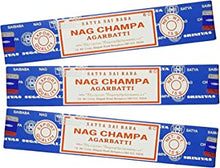 Satya Nag Champa Incense Sticks 15gram x 3 pack With Giftbrit Incense Sticks Holder for Meditation, Yoga, Relaxation, Healing and Positivity