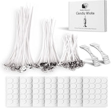 Mindful Memories Candle Wicks 90 Pcs (10cm, 15cm, 20cm) with 2 Candle Wick Holders & 90 Glue Dots, Long Lasting Pre-Waxed & Tabbed Cotton Threads with No Black Smoke for DIY Crafts