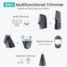 Body Hair Trimmer Men, KENSEN Electric Groin Hair Trimmer Rechargeable Body Groomer for Private Parts & Pubic Hair Waterproof Wet and Dry Razor with LED Ball Razor (Black)