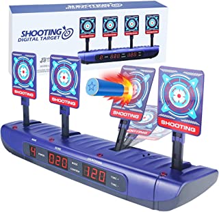 Nerf Target, Electric Digital Target for Nerf Guns Electronic Scoring Auto Reset Targets Gifts Toys for 6 7 8 9 10 Years Old Kids Boys Birthday Gifts