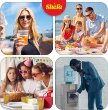 Shefa Clear Plastic Cups - Plastic Party Cups for Beer, Water, & Juice, Plastic Cups for Dessert & Cold Drinks - Slush Cups & Milkshake Cups, Plastic Cocktail Cups - 180ml, 100 Plastic Glasses