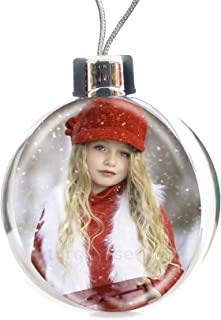 Turquoise Pixly® Large Personalised Christmas Xmas Photo Bauble Decoration Ornament Gift