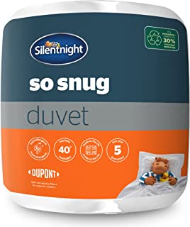 Silentnight So Snug Double Bed Duvet Quilt - 15 Tog Winter Warm Cosy Thick Duvet Hypoallergenic and Machine Washable - Double, White, 534215GE