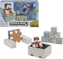 Minecraft Minecart Mayhem Playset with Steve Character Figure, Launching Cart and Accessories, Creation, Exploration and Survival Game for Kids Ages 6 Years and Older