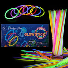 Trimming Shop Premium Glow Sticks Party Packs with Connectors 8 inch Multi-Coloured Fluorescent Light Sticks to create Neon Necklace Glowing Bracelets Headbands Goggles Party Supplies, 100pcs