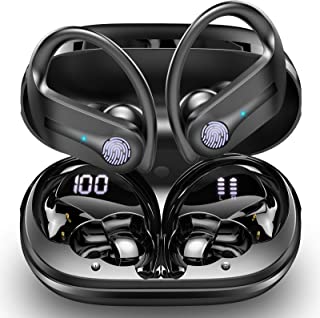 Wireless Earbuds, Bluetooth 5.3 Earphones with 4 HD ENC Noise Canceling  Mic, 42H Playtime, Bluetooth Sport Headphones Touch Control with LED  Display