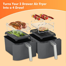 Air Fryer Accessories, Set of 9 Fit for Ninja Dual Air Fryer AF300UK, AF400UK & Most 3.7Qt - 4.2Qt and Larger Dual Zone Air Fryers, Include Cake & Pizza Pan, Rack, Skewer Rack, Egg Bite Mold, etc