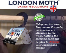 LONDON MOTH KILLER. 10 Professional Pheromone Moth killers  8 x Wardrobe Clothes & Carpet Moth Traps and 2 x Indian Meal Pantry Traps  Complete Anti Moth Treatment for the Home  Inc. eBook.