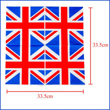 60Pcs Great Britain GB UK Union Jack Party Napkins Serviettes Tableware King's Coronation Party Supplies Sporting Events Pub BBQ Royal Theme 33cm x 33cm