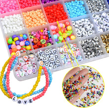 Beads for Jewelry Making 6720pcs Glass Seed Beads 3mm and Alphabet Letter Beads for Necklace Bracelet Jewelry Making Kit, Friendship Bracelets Art Craft Kit for Kids Girls Adults Gift