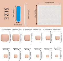 NICENEEDED 24 PCS Nude French Press on Toe Nails, Square Summer False Toenails, Short Matte Full Cover Artificial Fake Toe Nail Reusable Acrylic Nails for Women Girls Foot Decoration