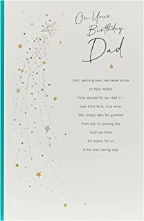 UK Greetings On Your Birthday Dad Card - Dad Birthday Card - Birthday Card for Him, Multi (736015-0-1)