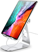 Goigrn Stand Compatible with iPad, Phone Stand, Adjustable Aluminum Tablet Holder Designed Cable Hole, Desktop Charging Dock Compatible with iPad Pro 12.9, 11, 10.5, 9.7, iPad Air, E-Readers (4 -13")