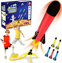 REFUN Toy Rocket Launcher for Kids with 6 Foam Rockets and Toy Air Rocket Launcher, STEM Gift for Boys and Girls Ages 3 Years and Up, Christmas Xmas Easter Egg Gifts Fun Outdoor/ Indoor Toy for Kids