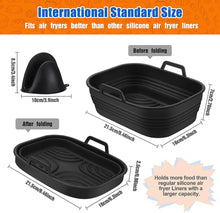 Auniq Foldable Silicone Air Fryer Liners for Ninja Dual Air Fryer AF400UK, AF451UK & Tower T17088, 6Pcs Dual Air Fryer Accessories Reusable Air Fryer Basket for 9L-9.5L Double Zone Air Fryer, Large