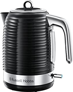 Russell Hobbs 24361 Inspire Electric Fast Boil Kettle, 3000 W, 1.7 Litre, Black with Chrome Accents