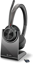 Plantronics by Poly Voyager 4320 UC Wireless Headset & Charge Stand - Stereo Headphones w/Noise-Canceling Boom Mic - Long Battery Life - Connect PC/Mac/Mobile via Bluetooth - Microsoft Teams Certified