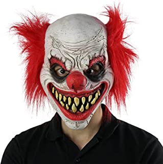 PartyGears Clown Mask Realistic Halloween Party Latex Creepy Mask for Kids Adult Cosplay Costum Scary Joker Mask Props