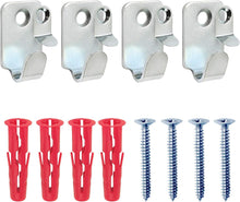 Heavy Duty Safety Picture / Mirror Hooks with Screws and Wall Plugs - 15kg Load (4 Pack)