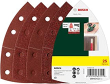 Bosch 2607017112, Sanding Sheet Set (Different Materials, Grit Size 40/80/120/180, 11 Holes, Accessories for Multi-Sanders), Red, 25 Count (Pack of 1)