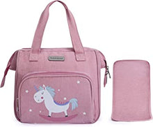 Bebamour Unicorn Baby Doll Changing Bag with Doll Changing Pad Carry Baby Doll Accessories Fashion Kids Bag for Baby Girl