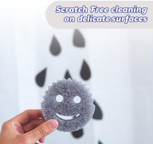 Scrub Daddy Style Sponge, Cleaning Sponges for Washing Up, Dish & Kitchen Sponge as Used by Mrs Hinch, Non Scratch Scrubbing, with FlexTexture Firm & Soft Design, Dishwashing Safe Scrubber, Grey