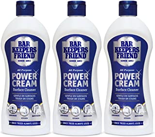 Bar Keepers Friend Universal Multi Surface Cleaner Stain Remover Power Cream (Pack of 3, 350ml)