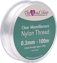 0.3mm Clear Nylon Thread Invisible String, Clear Sewing Thread, Decoration Hanging, Non-Stretch, Approx Tensile Strength 5.4kg (0.3mm - 100m Spool)