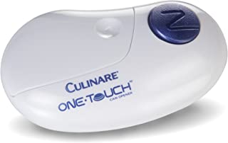 Culinare C50600 One Touch Electronic Tin Opener | White | Plastic/Stainless Steel | Automatic Can Opener | Battery Operated/Hands-Free Use/Magnetic Lid Removal | Batteries Not Included