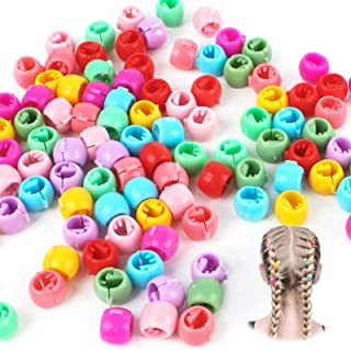 200Pcs Plastic Hair beads Claw Mini Beads Hair Claw, Bead Hair Clip, Colorful Mini Hair Claw Clip for Girls Women Accessories (Random Color)