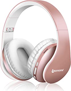 Wireless Bluetooth Over Ear Headphones, Foldable Wireless and Wired Stereo Headset Built-in Mic, Micro SD/TF, FM Radio, Soft Earmuffs & Light Weight for Cell Phone PC Kids Girls Home and Travel