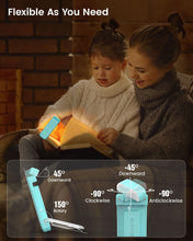 Glocusent USB Rechargeable Book Light, Eye Caring Reading Light Clip on Book, 3 Colours & 5 Brightness Dimmable, Portable & Flexible, Long Lasting up to 80 hrs, Perfect for Booklovers and Kids