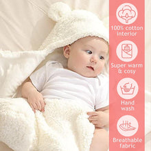 CUQOO Super Soft Newborn Baby Swaddle Suit in Cream  Warm Thermal Swaddle Blanket Baby Wrap  Cute Baby Swaddle Wrap 100% Cotton Inside  Baby Swaddle Wrap Newborn Essentials  Comfy Baby Clothes