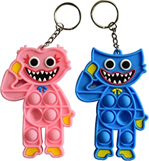 Poppy Playtime Huggy Wuggy Pop Fidget Its Toy with Mini Keychain for Kids & Adults ADD, ADHD, Autism Children Novelty Gift for Game Fans