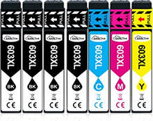 SANCTink 603XL Ink Cartridge Multipack Compatible with Epson 603 XL Replacement for Expression Home XP-2105 XP-2100 XP-3100 XP-3105 XP-4100 XP-4105 WorkForce WF-2835 WF-2850 WF-2830 WF-2810 7Pack