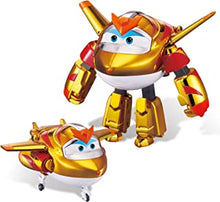 Super Wings EU750231 Golden Character Easy Transformation Preschool Kids Gift Toys for 3+ Year Old Boys Girls, Gold, 5"