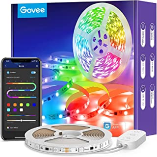 Govee RGBIC LED Strip 5m, Segmented Rainbow-Like Colour Picking LED Lights, Bluetooth APP Control Music Sync LED Lights for Bedroom, Party, Kitchen, TV