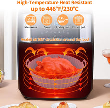 2Pcs Silicone Air Fryer Liners, 7.8" /20cm Air Fryer Liners Reusable Air Fryer Accessories, Airfryer Basket Silicone Pot, Compatible with Ninja, Tower, COSORI