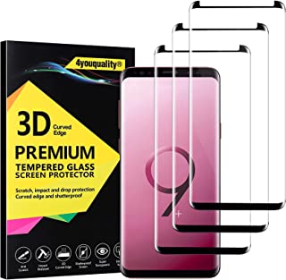 4youquality [3-Pack] Samsung Galaxy S9 Plus S9+ Screen Protector, Tempered Glass Film [LifetimeWarranty][Full Coverage][Scratch-Resistant] Screen Protector for Samsung Galaxy S9 Plus S9+