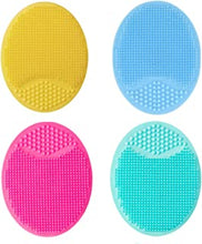 Silicone Facial Cleanser Face Scrubbers Exfoliator Brush-Facial Cleansing Brush Value Soft Exfoliate Scrub Scrubby Sensitive Delicate Dry Skin For Girl Sister Friends (4Pcs Pack)